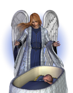 Guardian Angel with Baby