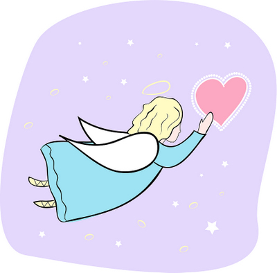 Cartoon Angel with Heart